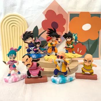  7Pcs/Set Anime Dragon Ball Figura Versiune Q Model de Figurina PVC Statuie de Colectare de Jucării Figma