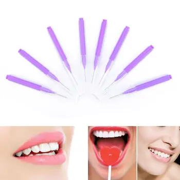  8pcs Dinte Ata dentara Oral Igiena Dentara Plastic Moale Perie Interdentare Scobitoare Sanatoasa pentru Dintii de Curățare Îngrijire Orală