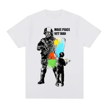 A face pace, nu război Banksy T-shirt Bumbac Oameni Noi TEE TRICOU Femei Topuri