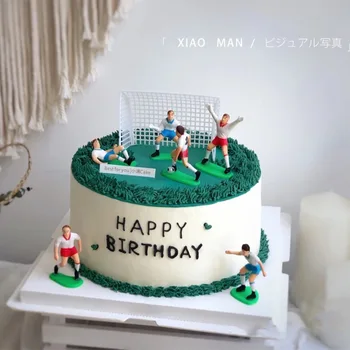  Baschet Fotbal Petrecere Cu Tema Cupcake Topper Happy Birthday Cake Topper Flage Pentru Copii, Băiat Ziua De Naștere Tort Petrecere Decoruri Consumabile