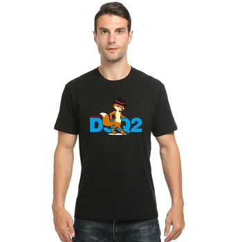  Bumbac Dsq de Vară de Înaltă Calitate DSQ2 Litere Bărbați și Femei T-shirt Casual, O-Neck T-shirt cu Maneci Scurte Tees T-shirt Pentru
