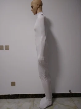  Culoare alb femei Robie Mami Haine Zentai Costum Dresuri Cosplay body Sac de Recuzită Sexy Adult Fantezie Rochie cu fermoar spate