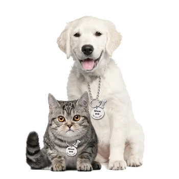  Custom Dog Tag Pandantiv Accesorii pentru animale de Companie Gratuit Gravare Câine de Companie ID-ul Tag-uri Personalizate Nume Telefon Osoasă Pet ID Nume pentru Pisica Catel