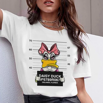  Desen Creion Donald Duck Tricou Femei Fashion Graphic T Shirt Tricou Disney Topuri Dropship