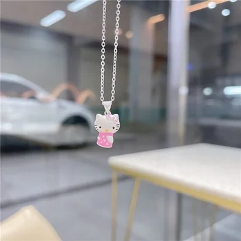  Hello Kitty S925 Argint Clavicula Lanț Scurt Adult Copil Bijuterii Drăguț Pandantiv Personalitate Romantică Fată Accesorii