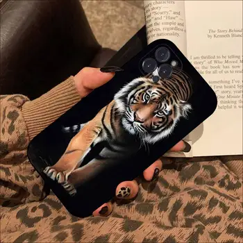  Leu Tigru Animal de Telefon Caz Pentru iPhone 8 7 6 6S Plus X SE 2020 XR XS 14 11 12 13 Mini Pro Max Mobil Caz