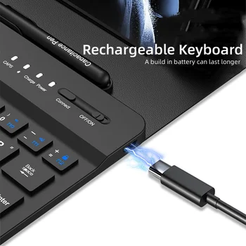  Magnetic Wireless Tastatură și Mouse-ul Pentru Samsung Galaxy Z Fold 4 3 File iPad Pliere Piele Flip Stand Capac Tastatură Caz