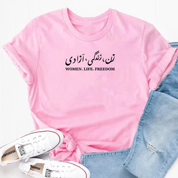  Mahsa Amini T-shirt Scrisoare de Imprimare Femei Viață, Libertate T Shirt Stand cu Iraniană pentru Drepturile Omului Feministă Tricou Haine de sex Feminin
