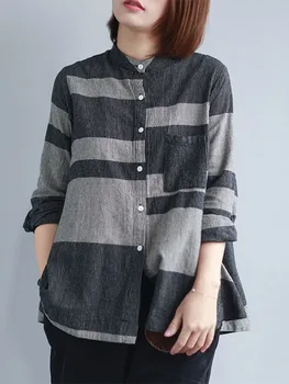 Max LuLu Toamna Moda Stil Coreean Doamnelor Designer Punk Topuri Si Bluze Femei Cu Dungi Lenjerie De Tricouri Casual Cu Maneca Lunga, Haine
