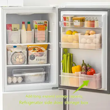  Organizator frigider Alimente Proaspete Cutie de Depozitare Frigider Ușă Laterală Cutie de Depozitare pentru Alimente de Origine Recipient Organiseurs De Rangement