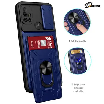  Pentru Motorola G30 Caz Kickstand Armură Slot Pentru Card De Suport Auto Cazuri De Telefon Pentru Moto G20 G10 G 10 20 30 Inel Magnetic Capacul Din Spate