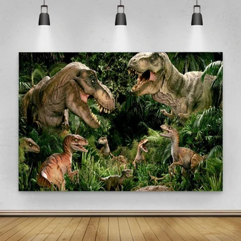  Personalizate Dinozaur Lume Fondul Băieții Ziua Decor Petrecere Copil De Dus Dinozaur Fotografie De Fundal Pentru Studio Foto