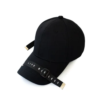  Soarele Capac Curea Lunga Scrisoare Pe Alb Negru pălărie de Moda Tot Felul De Parasolar Casual pentru Bărbați Pălării pentru Femei Pălărie