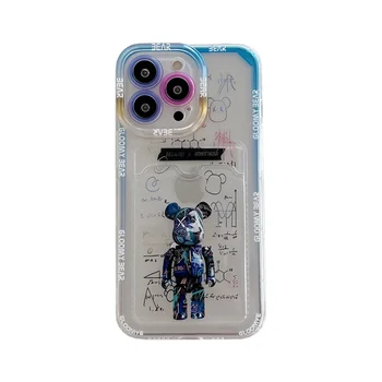  Transparent Slot pentru Card de Sac Titularul de Caz pentru iPhone 14 13 11 12 Pro Max Mini X XS XR SE 7 8 Plus Clar la Șocuri Soft Cover Portofel