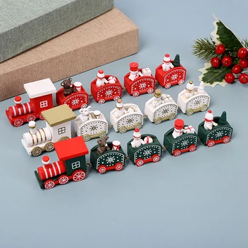  Tren De Crăciun Ornamente An Nou Fericit Crăciun Fericit Decor Pentru Acasă De Crăciun Copii, Cadou Mos Craciun Om De Zapada Figurine Miniaturale