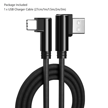  USB de Tip C 90 de Grade 1m 2m 3m Încărcare Rapidă usb-c prin cablu de Tip c Cablu de date Incarcator usb-c Pentru Samsung S8 S9 Nota 9 8 Xiaomi mi8 mi6