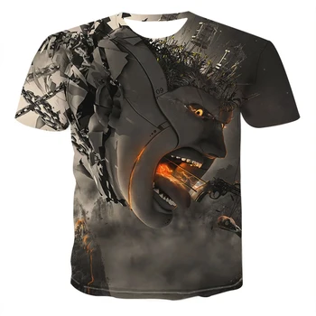  Viitorul Mecha Tema pentru Bărbați T-Shirt Casual 3D Topuri de Moda de Vara Tricou Barbati O-Neck Tricou Baiat de Îmbrăcăminte de Mari Dimensiuni Streetwear